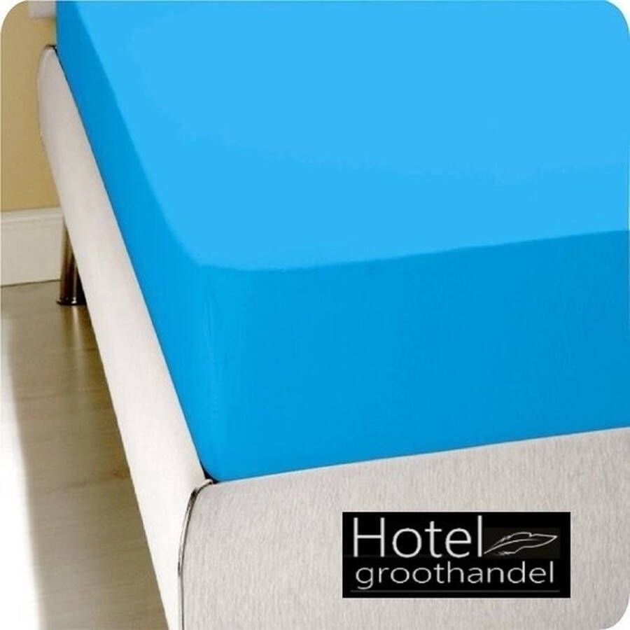 Hotelgroothandel.nl 2-Pack Hoeslaken turquoise Jersey Stretch 100% Katoen 30cm