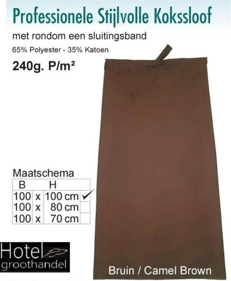 Hotelgroothandel.nl 2 Pack Kokssloof 100x100 Bruin Hotelkwaliteit