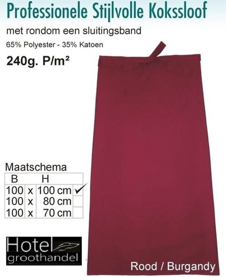 Hotelgroothandel.nl 2 Pack Kokssloof 100x100 Rood Hotelkwaliteit