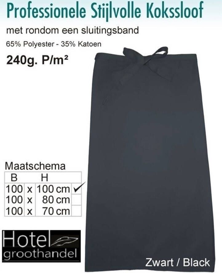 Hotelgroothandel.nl 2 Pack Kokssloof 100x100 Zwart Hotelkwaliteit