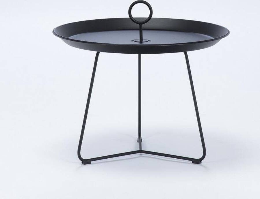 HOUE by Philline.be BIJZETTAFEL HOUE -EYELET TRAY -ZWART- IN EN OUTDOOR-DIAMETER 60CM-Philline.be