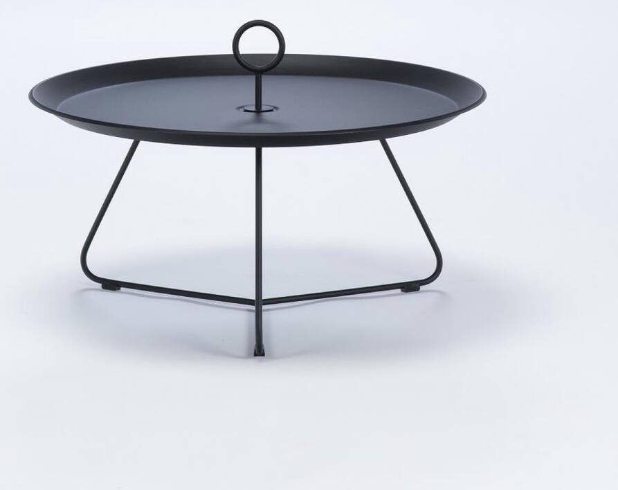 HOUE by Philline.be BIJZETTAFEL HOUE -EYELET TRAY -ZWART- IN EN OUTDOOR-DIAMETER 80CM-Philline.be