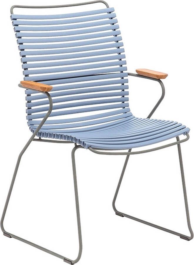 Houe Click Dining Armleunstoel met hoge rugleuning duivenblauw