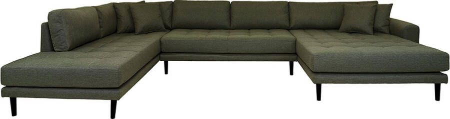 House Collection Hoekbank Milo U-Sofa met Open Rechtse Hoek Olijf Groen