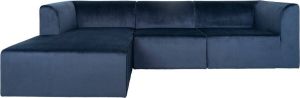 House Collection Velvet Hoekbank Marit Lounge Sofa Links Donker Blauw