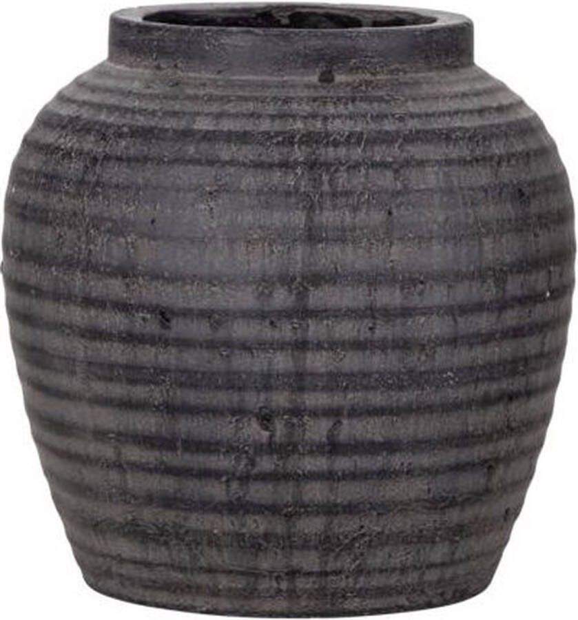 House Doctor Bloempot Hafa grijs bruin terracotta Ø26x26cm