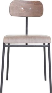 House Doctor Stoel School donkerbruin 77cm