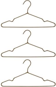 House Doctor kledinghanger bruin set van 3 ijzer- nylon 40 2 centimeter x 20 8 centimeter KapstokkenOpbergers ijzer- nylon 40 2 centimeter x 20 8 centimeter KapstokkenOpbergers