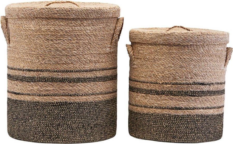 House Doctor Laundry manden met deksel 50cm set van 2