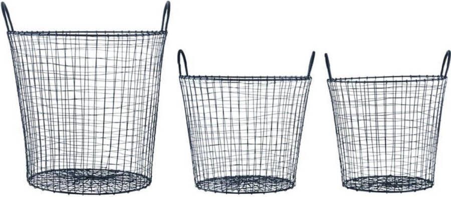 House Doctor Manden Wire zwart 52cm set van 3