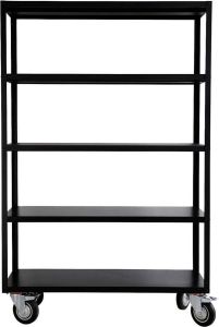 House Doctor Rack Trolley matt black 120x45 H185cm