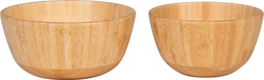 House Nordic Bamboo Bowls Set 2 Bamboe schaaltjes 15x7.5 en 13x7.5cm