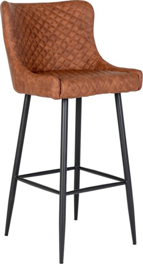House Nordic Dallas barstoel PU Kunstleder vintage bruin.