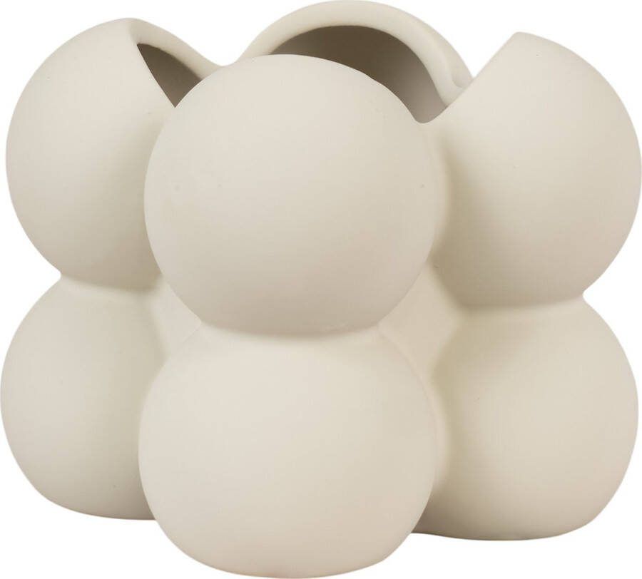 House Nordic Bloempot Flowerpot Keramiek Zacht grijs- 9x9x8 cm