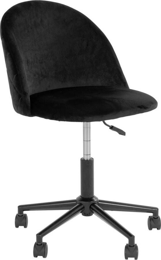 House Nordic Geneve kantoorstoel velour zwart zwart.
