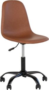 House Nordic Stockholm Office Chair Office chair in light brown PU with black legs HN1224