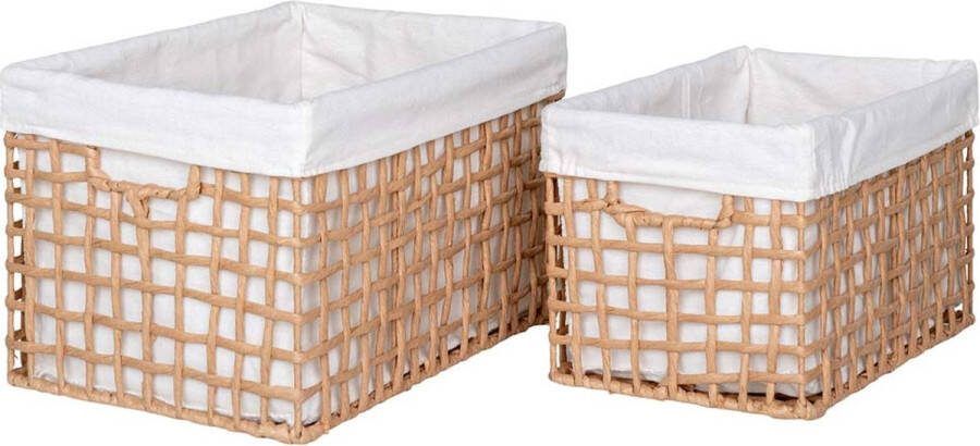 House Nordic Bustelo mand set van 2 stuks. naturel