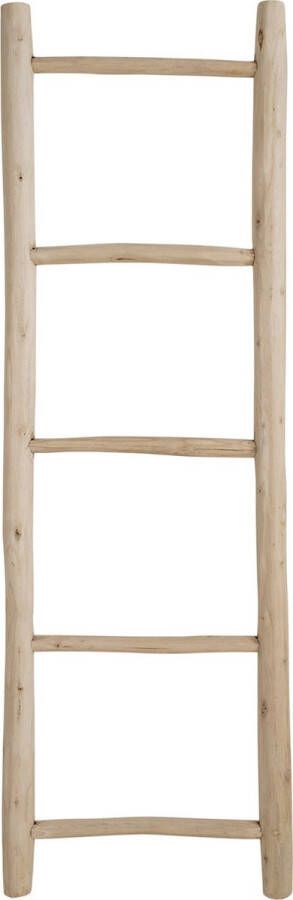 House Nordic Decoratieve Ladder Naturel Teakhout 5x50x150cm Teak Ladder
