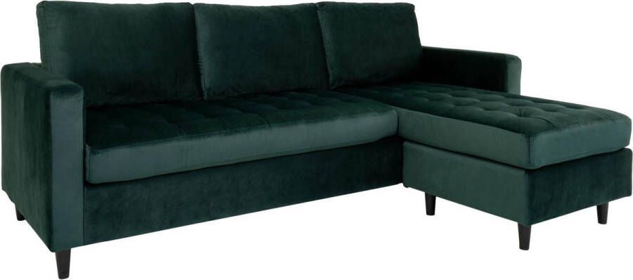 House Nordic Firenze Chaise longue bank velours groen.