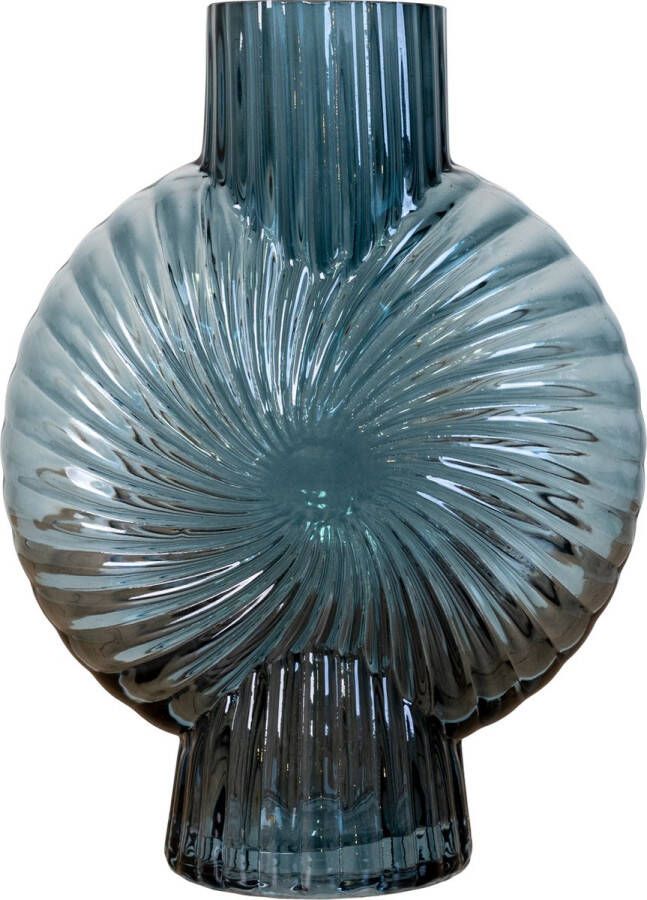 House Nordic -Glazen Vaas in blauw glas 7x15 5x20 5 cm