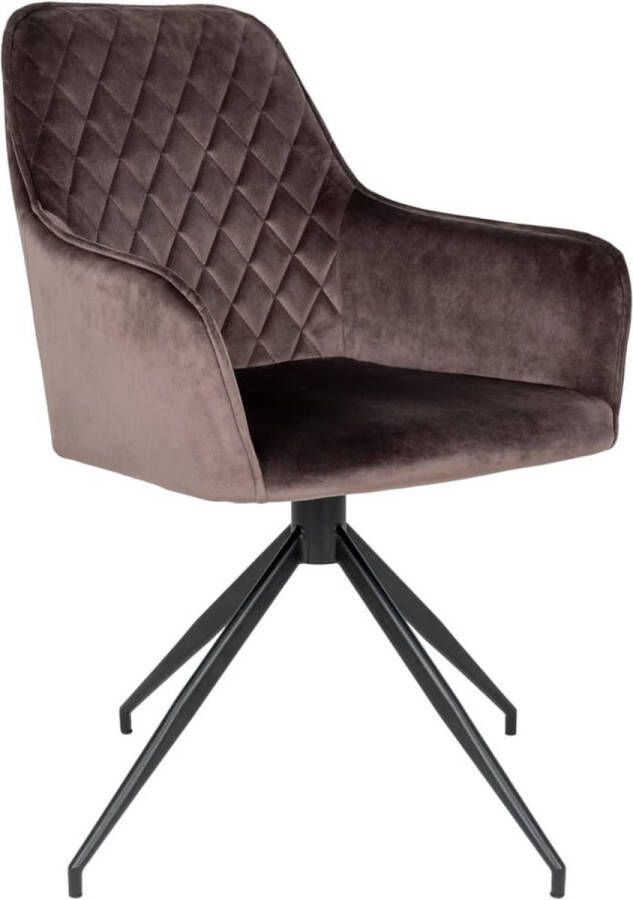 House Nordic Harbo Dining Chair with Swivel Chair with swivel in mushroom velvet HN1208