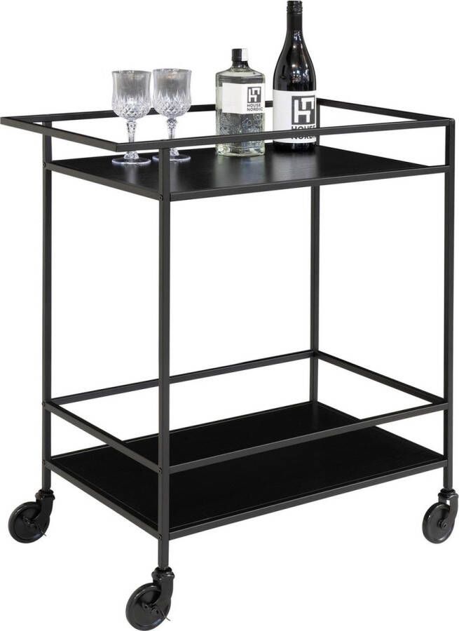 House Nordic House-Nordic-Serveerwagen-Avery-68x40x59-cm-zwart