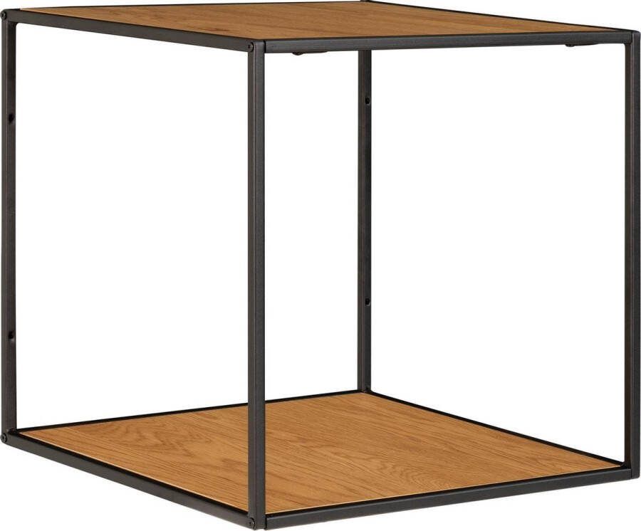 House Nordic House-Nordic-Wandmeubel-Avery-36x36x36-cm-eikenkleurig-en-zwart