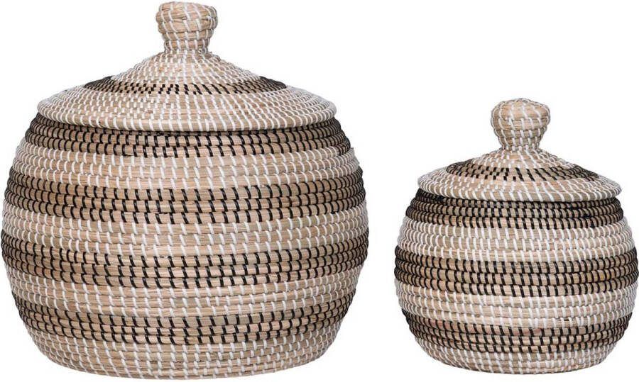 House Nordic Ipoh mand set van 2 stuks. naturel zwart