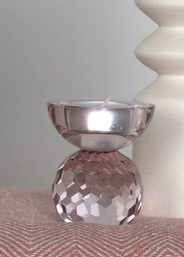 House Nordic Burano Candle Holder Candle holder in rose glass