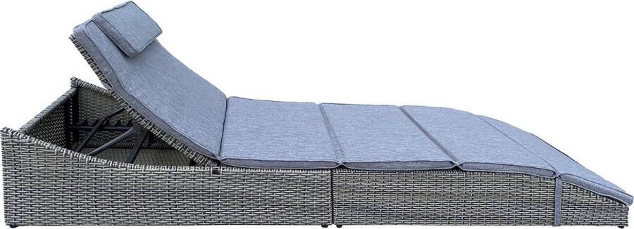 House Nordic Ligbed Rechthoek Grijs Polyester 200x60x73cm