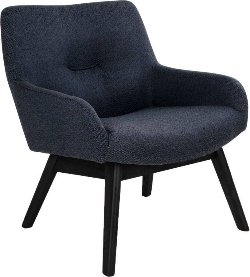 Giga Meubel House Nordic Fauteuil Donkergrijs Zwart 65x63x73cm Stoel London