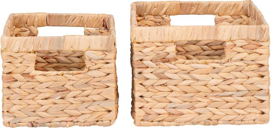 House Nordic Passo Baskets Rechthoekige manden in waterhyacint set van 2