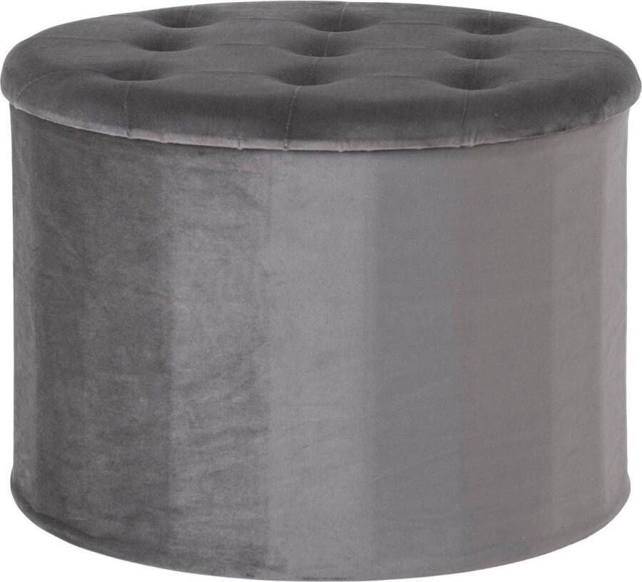 House Nordic Turup Pouf Turup pouf with storage in dark grey velvet