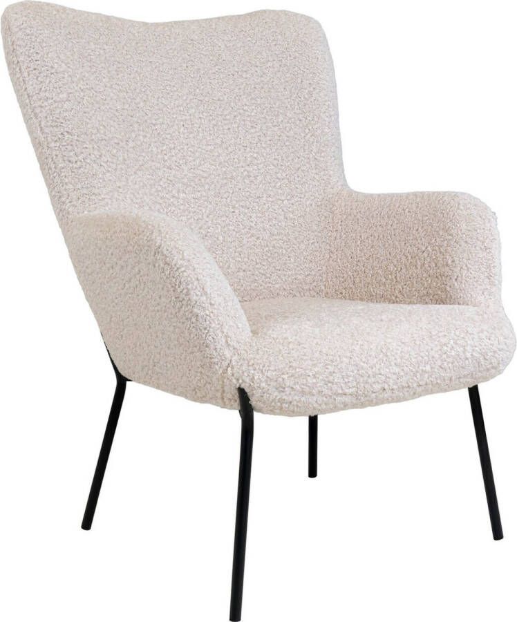 House Nordic Glasgow Wit Armstoel van Kunstschaap