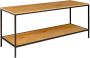 House Nordic Vita TV Stand TV table with black frame and two oak look shelves 100x36x45 cm - Thumbnail 1