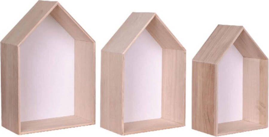 House Nordic House-Nordic-3-delige-Schappenset-Evi-wit-en-naturel