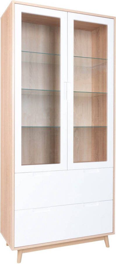 House Nordic Vitrinekast Copenhagen Houten Frame Wit