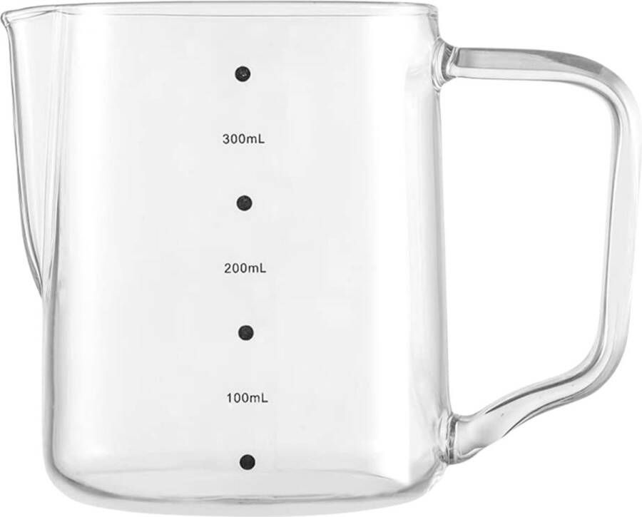 House of Husk Glazen Melkkan Melkkannetje Opschuim 350ml Melkopschuimkan Milk Pitcher Barista Melkkan