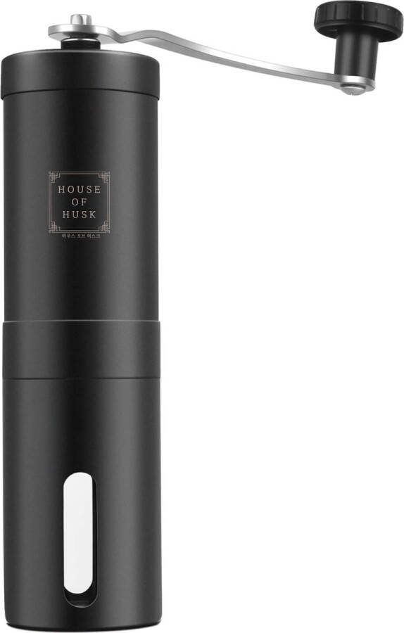 House of Husk Koffiemolen – Handmatig – Bonenmaler Koffiebonen Maler – Koffiemaler Keramische schijven – 4 verstelbare standen – Zwart
