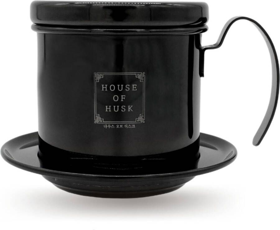 House of Husk Persoonlijke Koffie Thee Maker Zwart Cafetière Koffiefilter Theezeef Coffeemaker Filter Koffie Pour over Theefilter Slow Coffee 300 ml