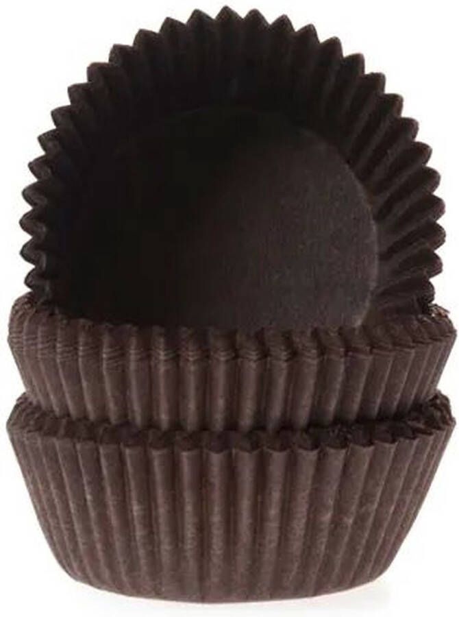 House of Marie Chocolade Baking Cups Chocolade Bruin pk 100 Cupcake Cups