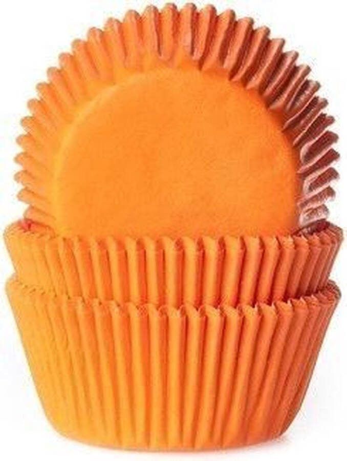 House of Marie Cupcake Vormpjes Oranje pk 50 Baking Cups
