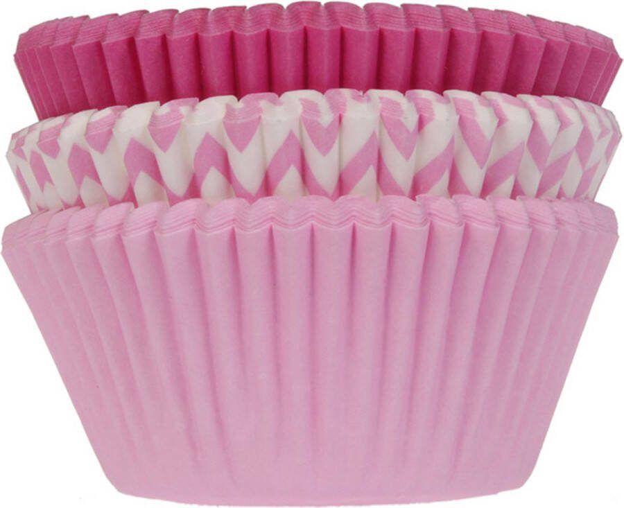 House of Marie Cupcake Vormpjes Assorti Roze pk 75 Baking Cups