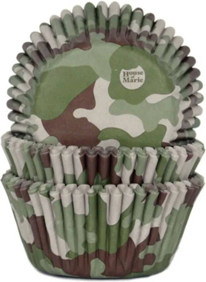 House of Marie Cupcake Vormpjes Baking Cups Camouflage pk 50