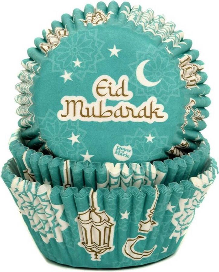 House of Marie Cupcake Vormpjes Baking Cups Eid Mubarak pk 50