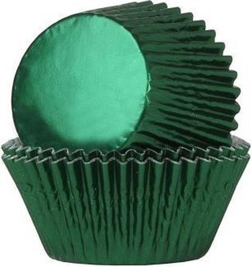 House of Marie Cupcake Vormpjes Baking Cups Folie Groen pk 24