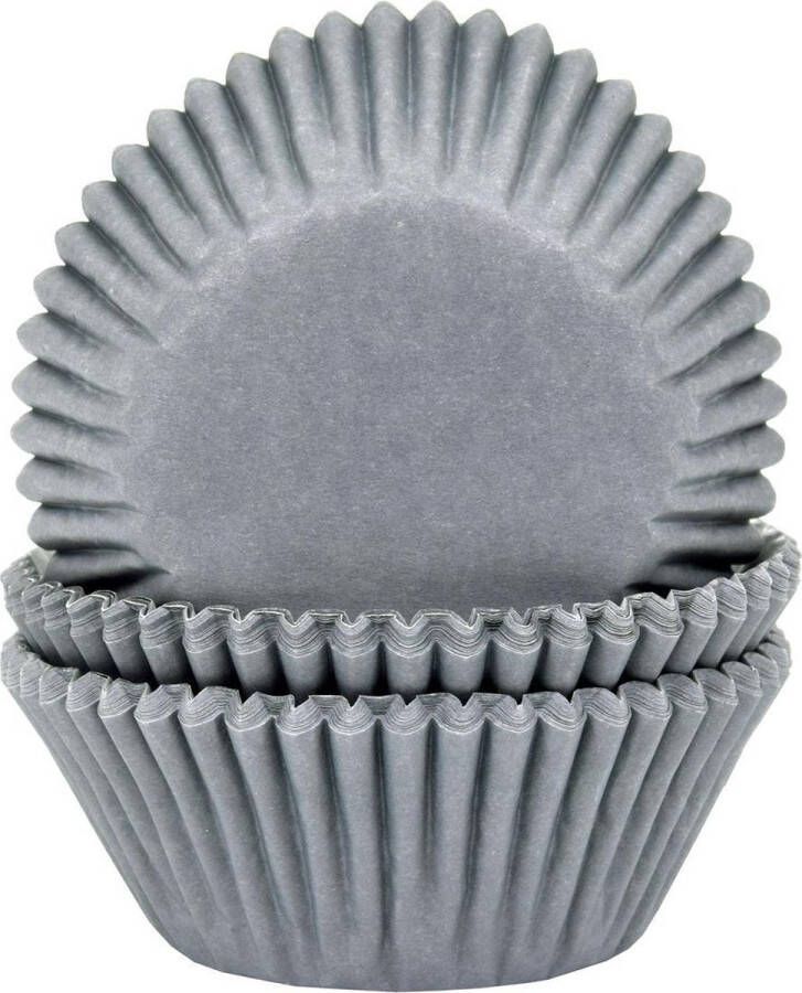 House of Marie Cupcake Vormpjes Baking Cups Grijs pk 50