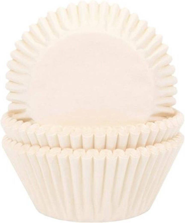 House of Marie Cupcake vormpjes (Baking Cups) Ivoor pk 50