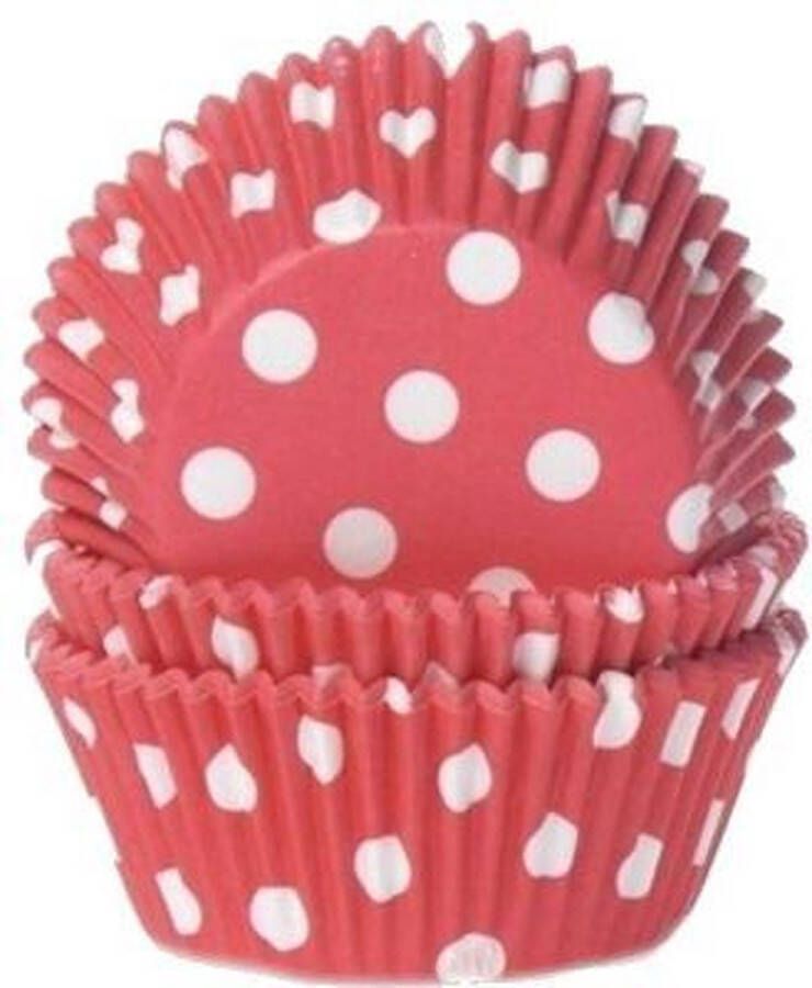 House of Marie Cupcake Vormpjes Baking Cups Stip Rood pk 50