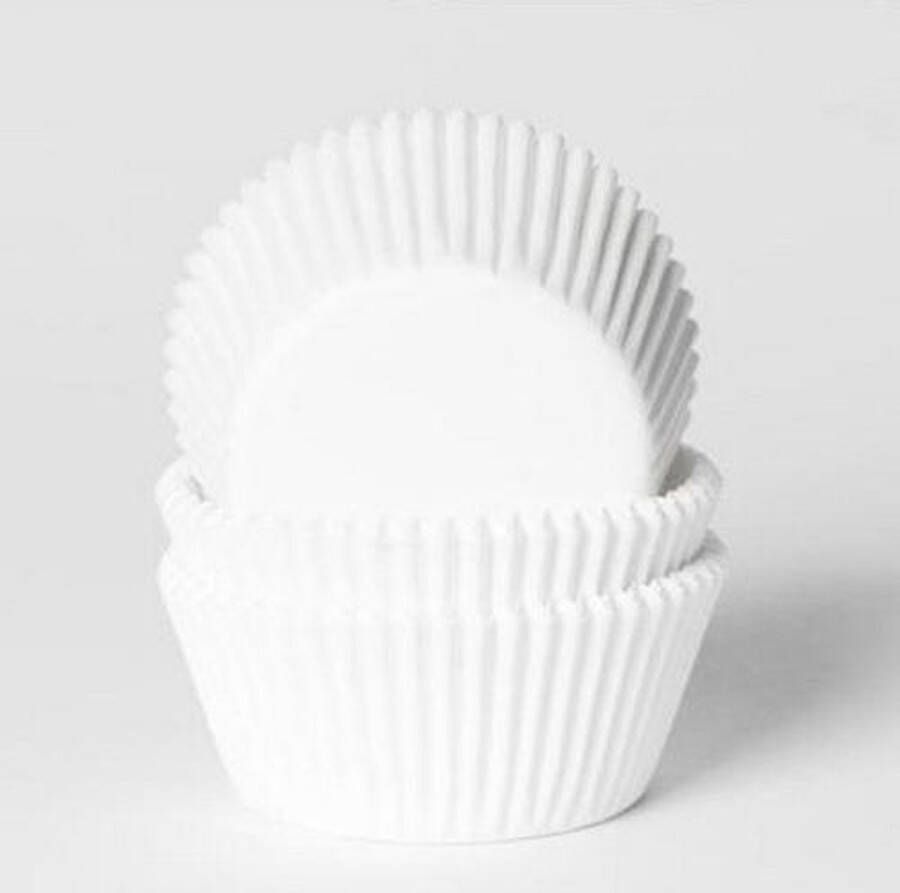 House of Marie Cupcake Cups Wit 50x33mm. 50st standaard